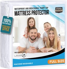 Full Size Mattress Protector Waterproof Premium 200 Gsm Terry Mattress Cover