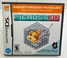Picross 3D (Nintendo DS) Lite DSi XL 3DS 2DS w/Case Manual Inserts Breakthrough