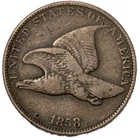 1858 Flying Eagle Cent 1c Very Fine VF+ Large Letters LL