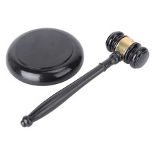 Wooden Gavel and Block for Lawyer Judge Auction Sale