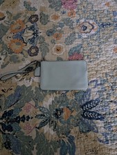 Mint Green Saffiano Leather COACH Wristlet With Silver Hardware