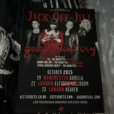 SIGNED Jack Off Jill UK Reunion Tour Flyer 2015