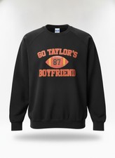 Go Taylor's Boyfriend 87 Black Crewneck Sweatshirt