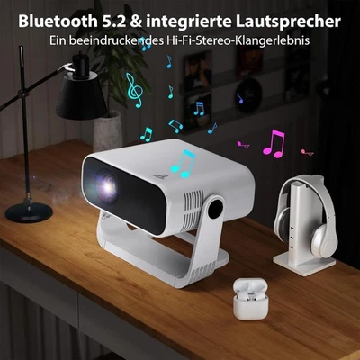 Smart Beamer Full HD 1080P - Android 14 - 20000 Lumen - WiFi 6 & BT 5.2 - NEU & - Bild 1 von 4