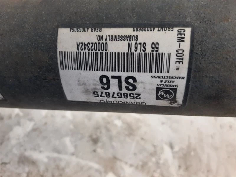 后传动轴 2WD 137 英寸 Wb 07-10 GMC SIERRA 3500 PICKUP 25857875 — 第 3/4 张图片