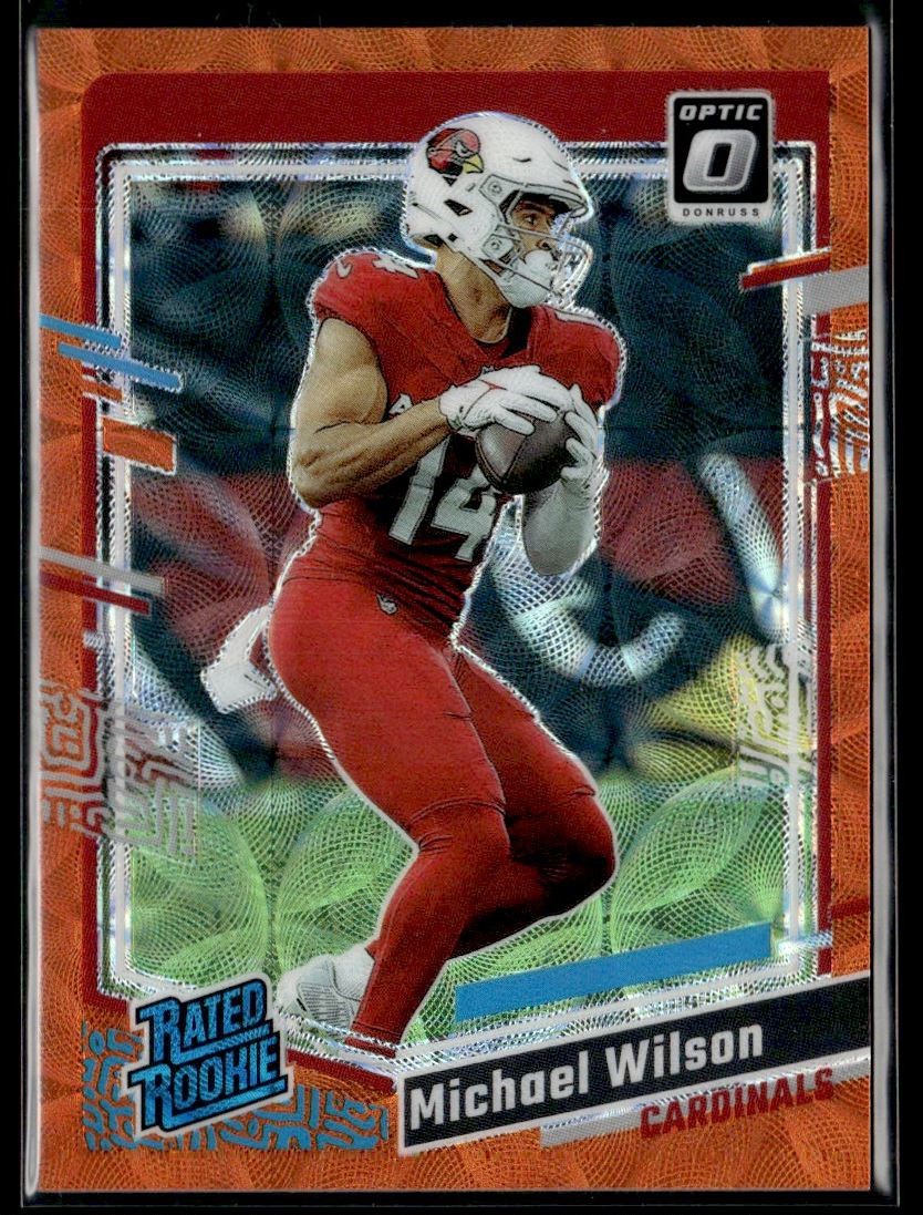 2023 Donruss Optic Orange Scope Michael Wilson RC 15/79 Arizona Cardinals #204