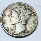 1943 S MERCURY DIME *90% SILVER, Circulated Coin, Free Shipping #6698