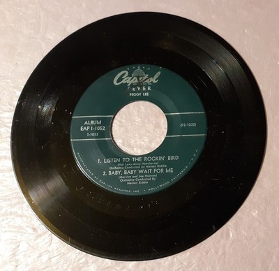 Peggy Lee Listen To Rockin Bird/Baby Wait For Me/Fever/You Dont Know 7'' 45rpm