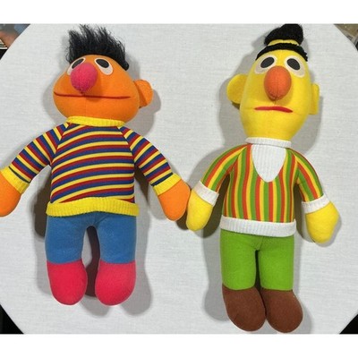 Sesame Street Ernie & Bert Plush Doll Lot Kohl's Cares Applause Stuffed Toys