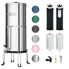 Purewell 8-Stage 0.01μm Ultra-Filtration Water Filter System, 304 Stainless S...