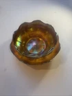 L.C. Tiffany Favrile Glass 5” Iridescent Gold Bowl With Under plate Signed