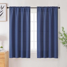 WelvetBLK Blue Curtains for Bedroom Living Room 40"W x 63"L Pack of 2 ,