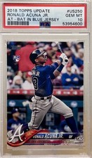 2018 Topps Update Ronald Acuña Jr Rookie Blue Jersey PSA 10 GEM MINT BRAVES RC