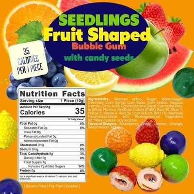 SweetGourmet Concord Seedling Filled Gum - Assorted Fruit, 1.5Lb
