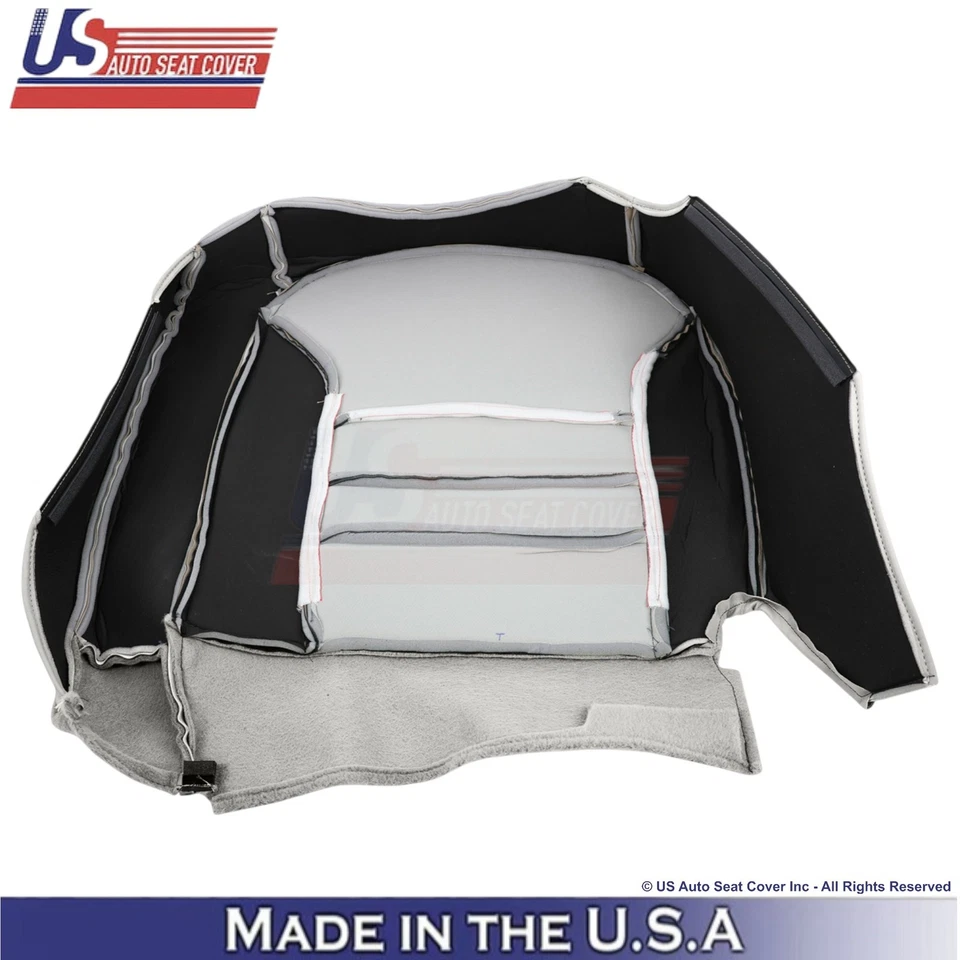 Fundas de repuesto delanteras blancas para Ford Crown Victoria 1998-2002 de cuero sintético Foto 3 de 4