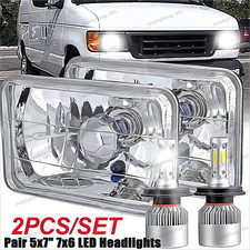 2pcs For Ford E-150 E-250 E-350 H6054 7x6 5x7 Led Headlights Sealed Beam Square
