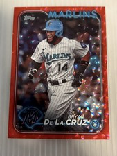 2024 Topps Series 1 - Bryan De La Cruz #215 Red Crackle Foil /199