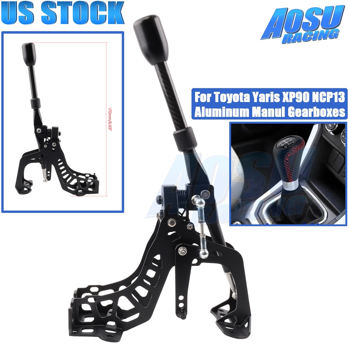 Manual Transmission Gearboxes Aluminum Short Shifter For Toyota