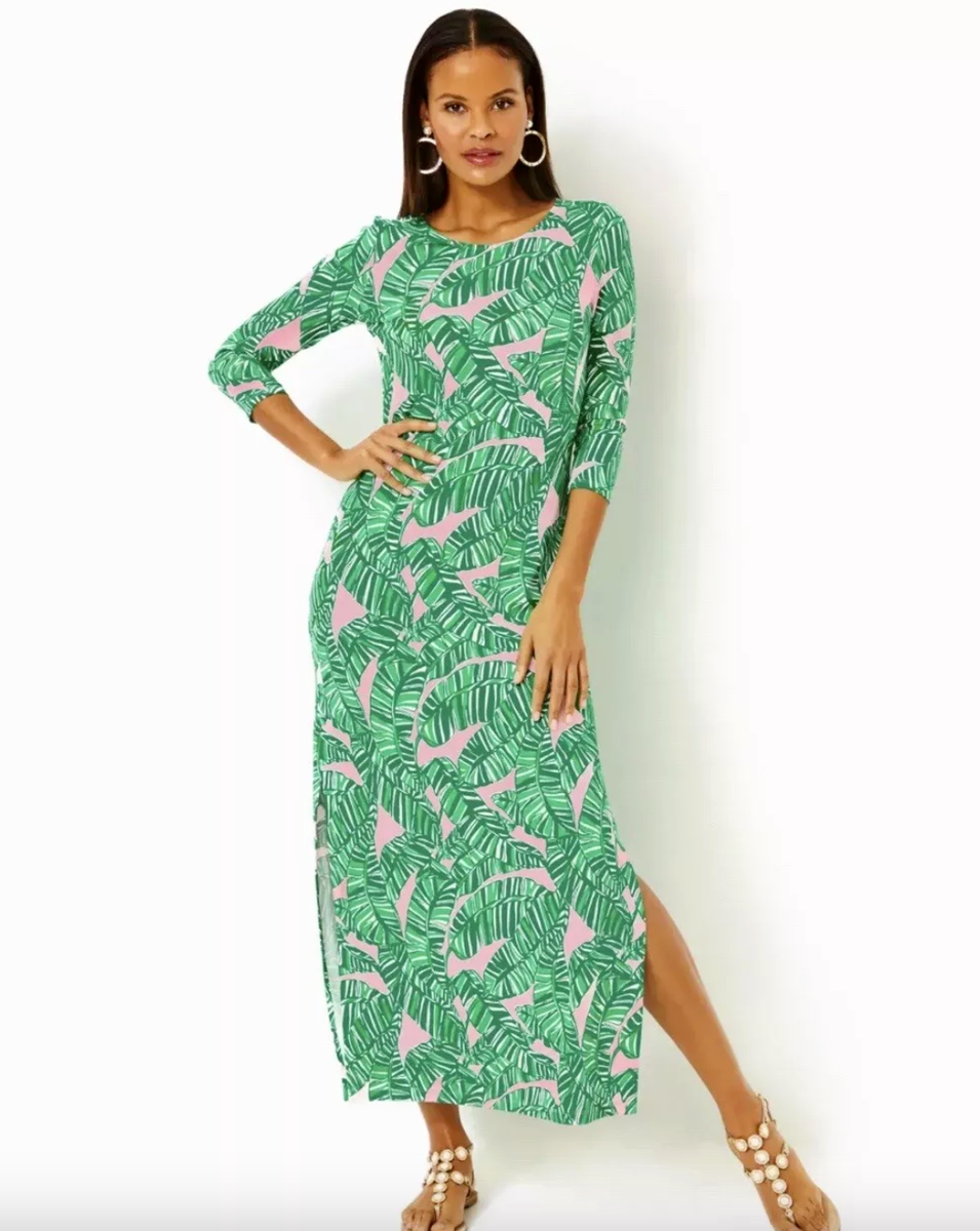 chinese dress ladies Sarahlynne Maxi Dress - Fauna Green