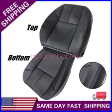 Driver Bottom-Top Replacement Leather Seat Cover Black For 07-14 Chevy Silverado