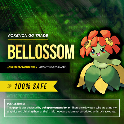 Bellossom - Pokemon Trade GO - #182 Gen 2 Johto - 1000+ CP PRE-TRADE