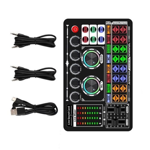 F999 Professional Live Sound Card Multi-platform Live Steaming Compatibility
