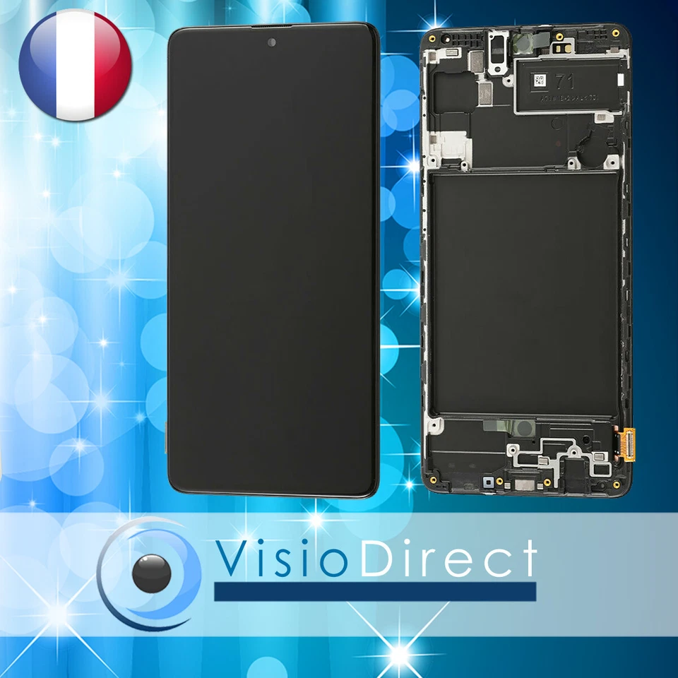 VISIODIRECT Ecran LCD + vitre tactile sur chassis pour Samsung Galaxy A51 SM-A515F 6.5" NOIR
