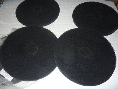 4 Norton 17'' Black Super Strip Pads 54227 & 10 Silicon Carbide Discs 16''x2''