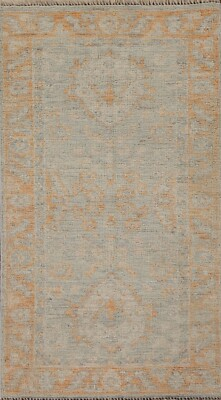 #ad #ad Accent Rug 3#x27; 11#x27;#x27; X 2#x27; 1#x27;#x27; Gray Oushak Vegetable Dye Handmade Wool Hallway Rug $497.96