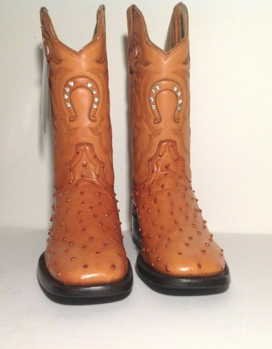 BOTAS EL GENERAL RODEO PIEL IMITACION AVESTRUZ COGNAC TUBO SIZE 7.5 , 8.5 |  eBay