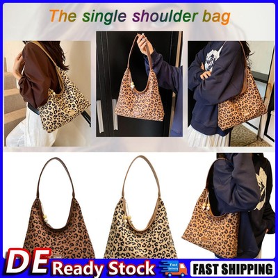 Tragetasche für Damen Handtasche mit Leopardenmuster PU-Leder Hobo-Tasche für Pe