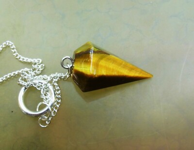   TIGER EYE PENDULUM CM. 3.62 x 2.26 x 2.06 PENDULUM AAAA+ PENDANT  