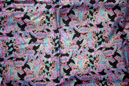 CROWN JEWELS ON BLACK FROM HOFFMAN - 100% COTTON FABRIC