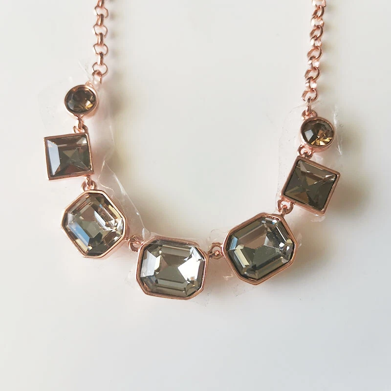 Nuevo Collar de Cristal 16" Regalo Moda Mujeres Fiesta Joyería 2 Colores Elegidos Foto 3 de 4