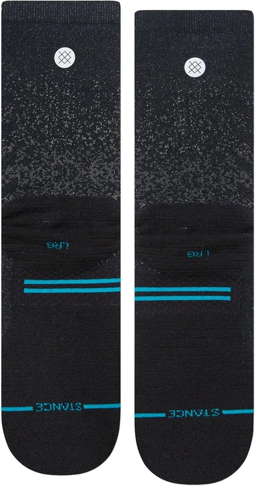 Stance Run Light Crew SM (zapato para hombre EE. UU. 3-5,5, para mujer 5-7,5), negro Foto 3 de 4