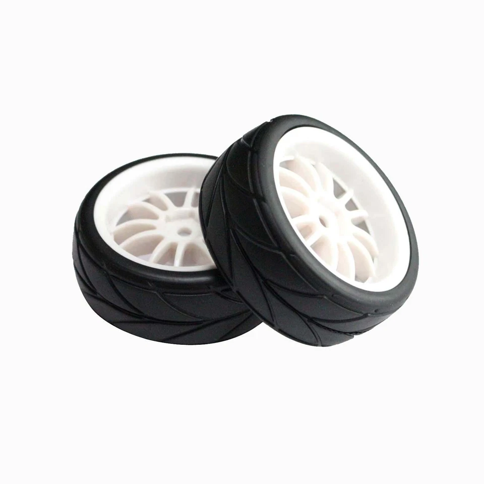 4pcs Soft Rubber Tires Tyres Wheel Rim 12mm Hub for RC 1/10 On Road Car 22005W - Image 4 of 4