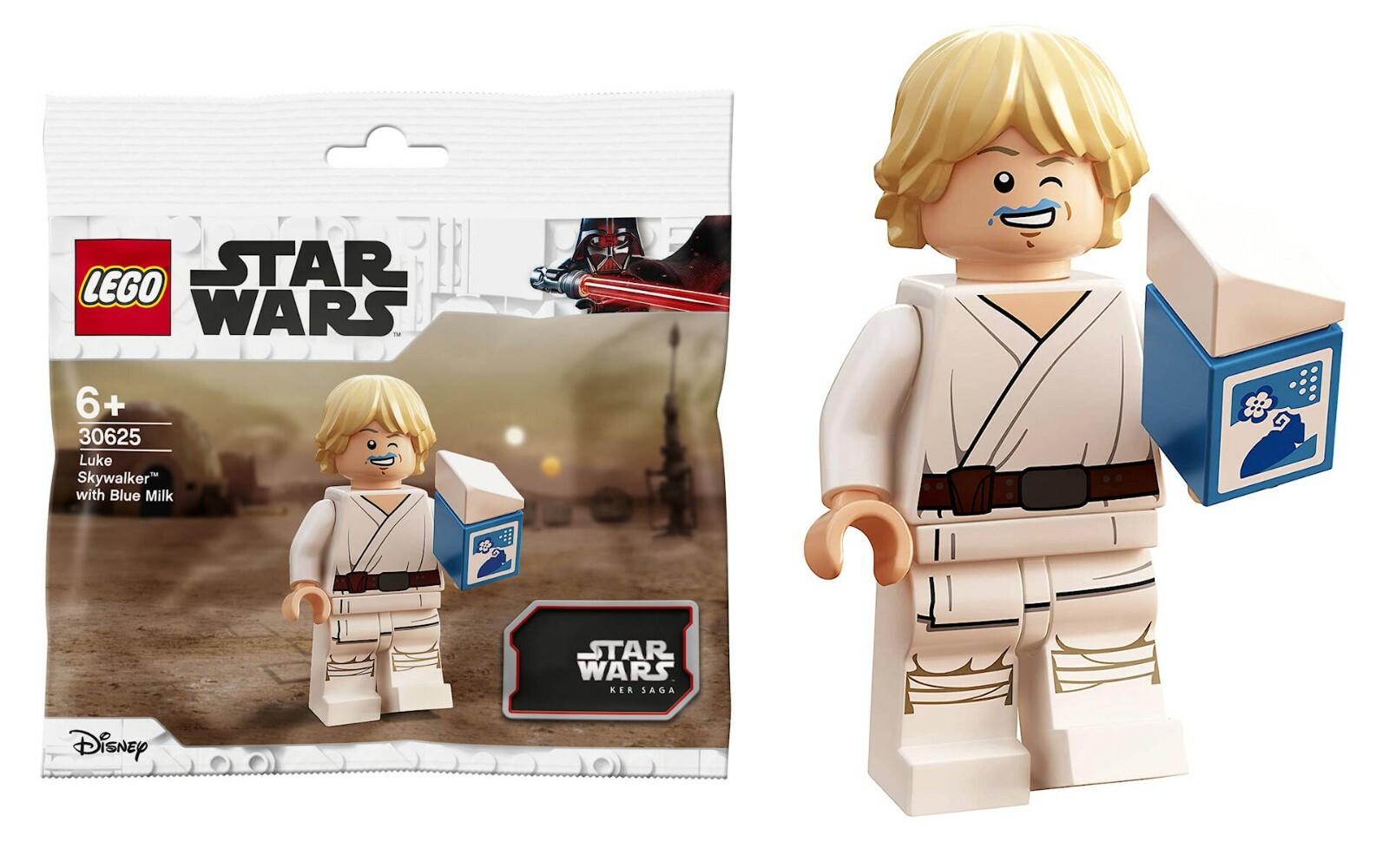 LEGO 30625 ~ MINIFIGURES STAR WARS LUKE SKYWALKER CON LATTE BLU