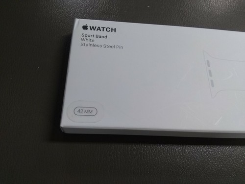 42mm Offizielles Sportarmband für Apple Watch - Weiß - Edelstahl Pin MJ4M2ZM/A - Bild 2 von 4