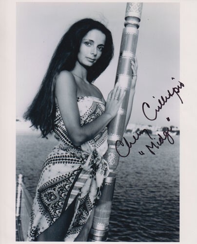 CHERRY GILLESPIE 007 JAMES BOND RARE AUTOGRAPH OCTOPUSSY SMUGGLER / CIRCUS GIRL