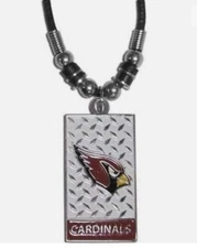 NFL Arizona Cardinals Gridiron Plate Necklace by Siskiyou Sports, 20"  Unisex