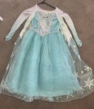 DISNEY STOREExclusive Lovely FROZEN ELSA GOWN/COSTUME YOUTH Size 9/10-free Ship