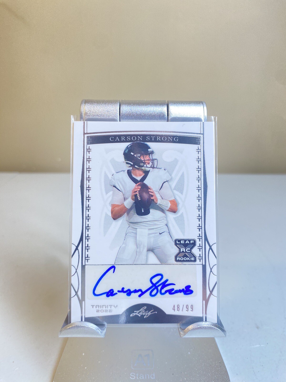 2022 Leaf Trinity Football Auto /99 Carson Strong Philadelphia Eagles ...