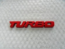 New Dark Red Metal Turbo Fender Trunk Emblem Badge 5x0.75 Free Us Shipping