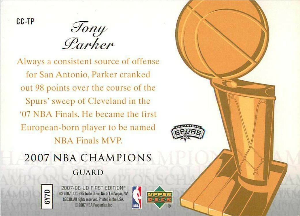2007-08 Upper Deck First Edition Champions of the Court Tony
