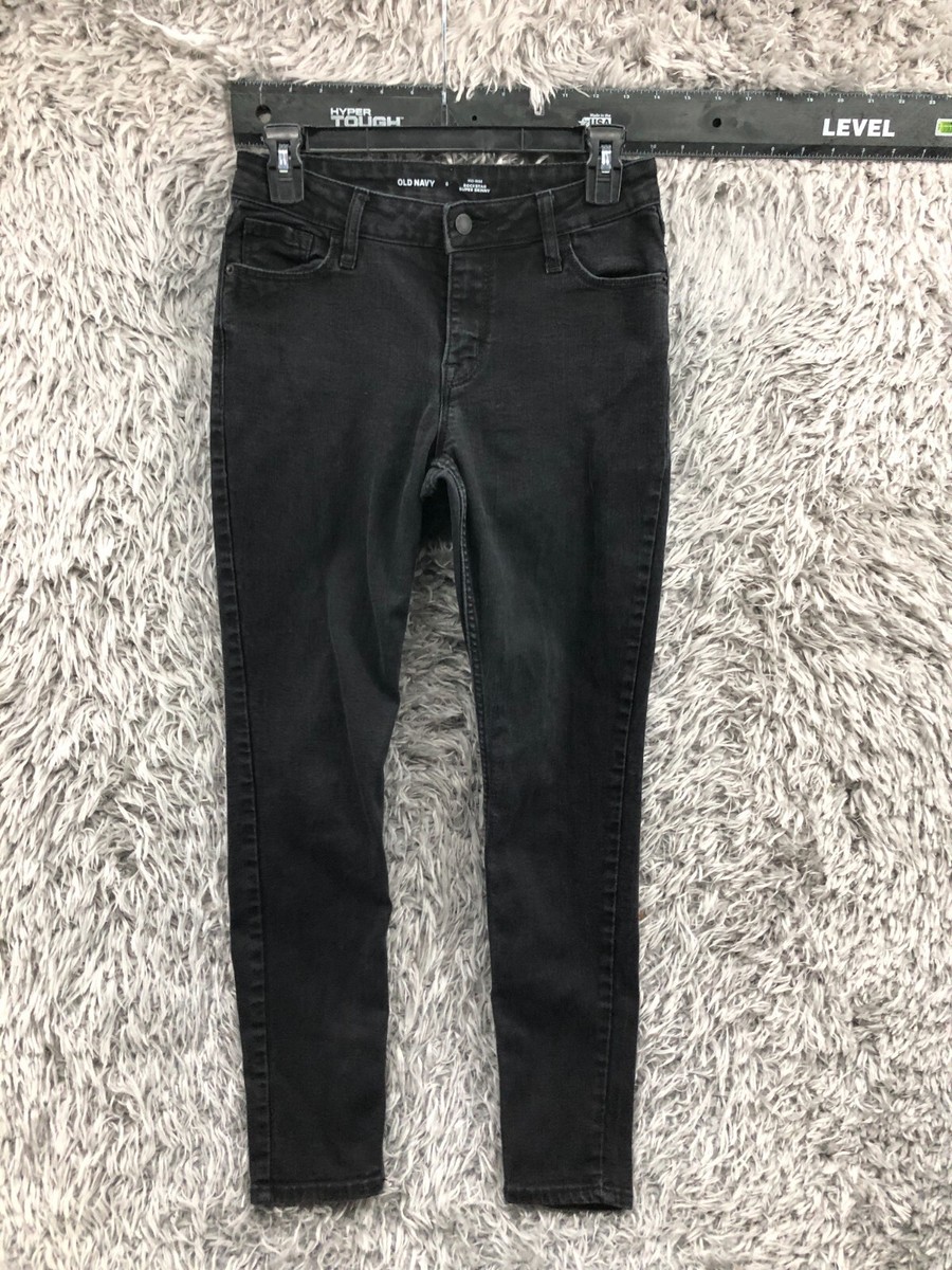 Old Navy Mid Rise Skinny Jeans Size Womens Dark Wash Black
