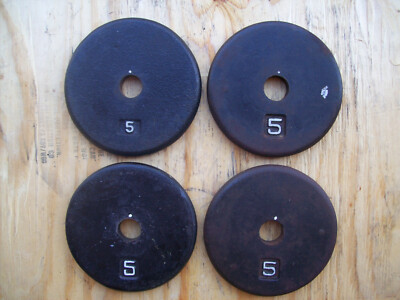 4-5lb ''PANCAKE'' PLATES Bodybuilding Strongman HOMEGYM Fitness DUMBBELLS Exercise