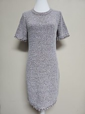 ANN TAYLOR Women's Dress Short Sleeve Round Neck Polyester Blend Petite.Size MP
