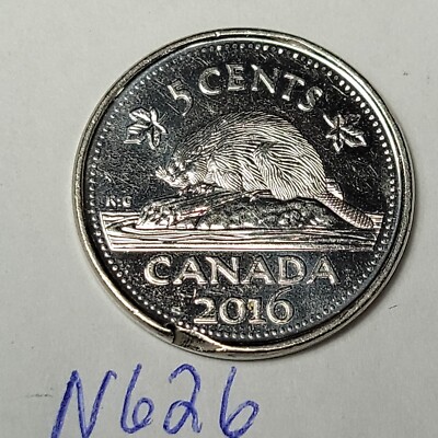 ERROR 2016 Clipped Planchet 5 CENTS CANADA Nickel N626 | eBay