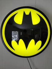Open Road Brands Black and Yellow DC Comics Batman 16" Light Up Wall Art