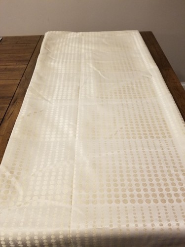 Waterford Tablecloth Shimmery Gold Cream Circle Design 70" x 104" - NEW - Picture 5 of 9